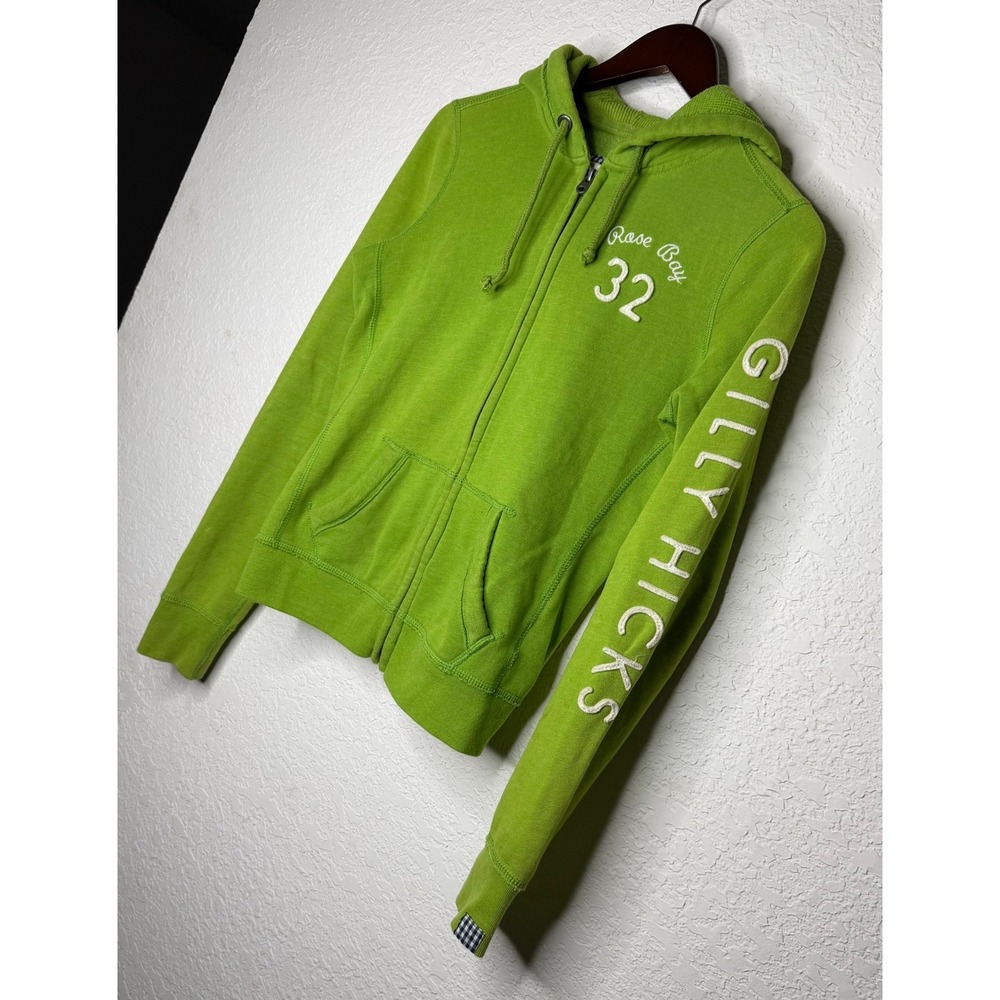 Gilly Hicks Green Zip Up Hoodie Rose Bay 32 Sydney Lime Small